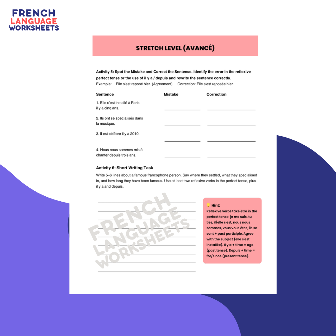 Des francophones célèbres - GCSE French Worksheet (AQA Theme 2)