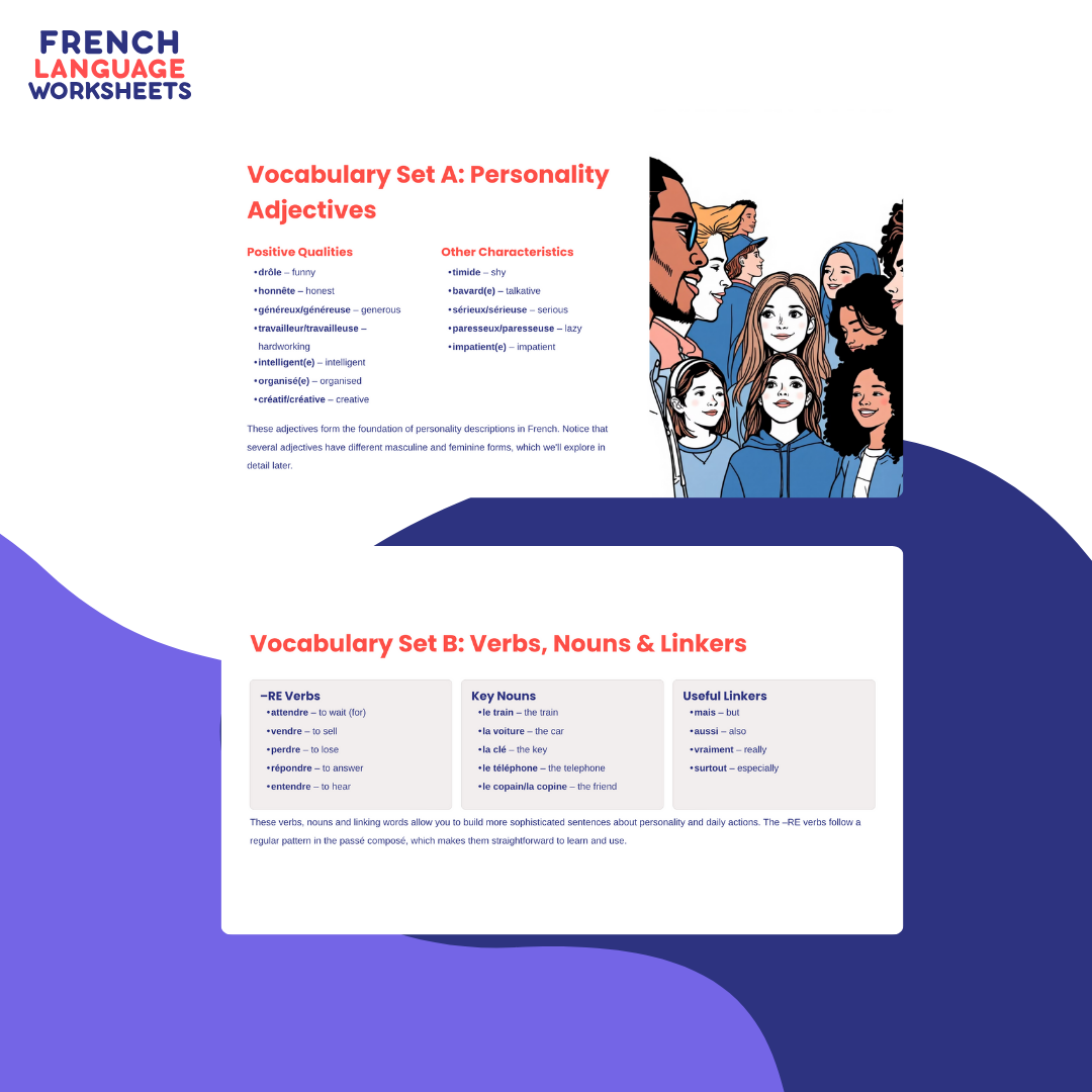 Ma Personnalité – Teaching Resource (AQA Theme 1)