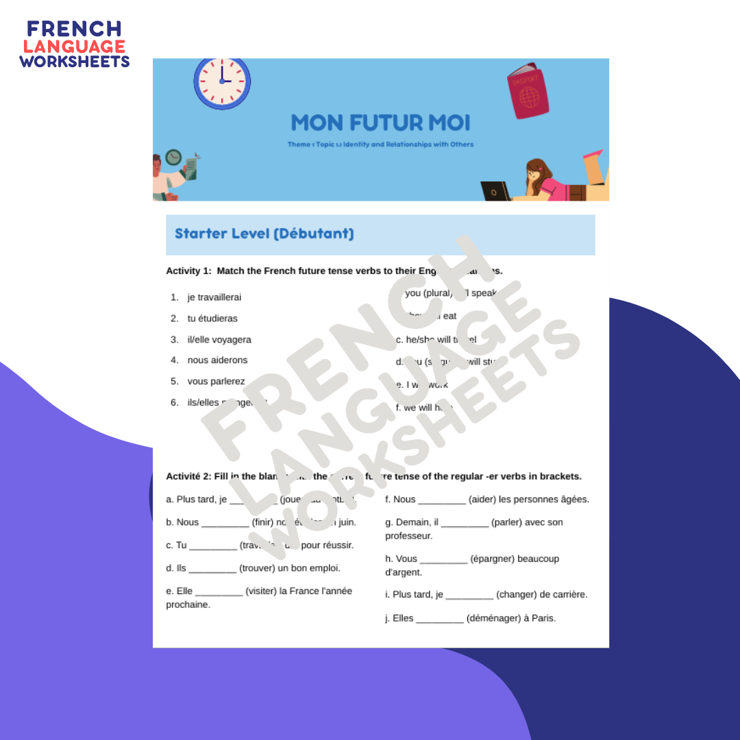Mon Futur Moi - GCSE French Worksheet (AQA Theme 1)