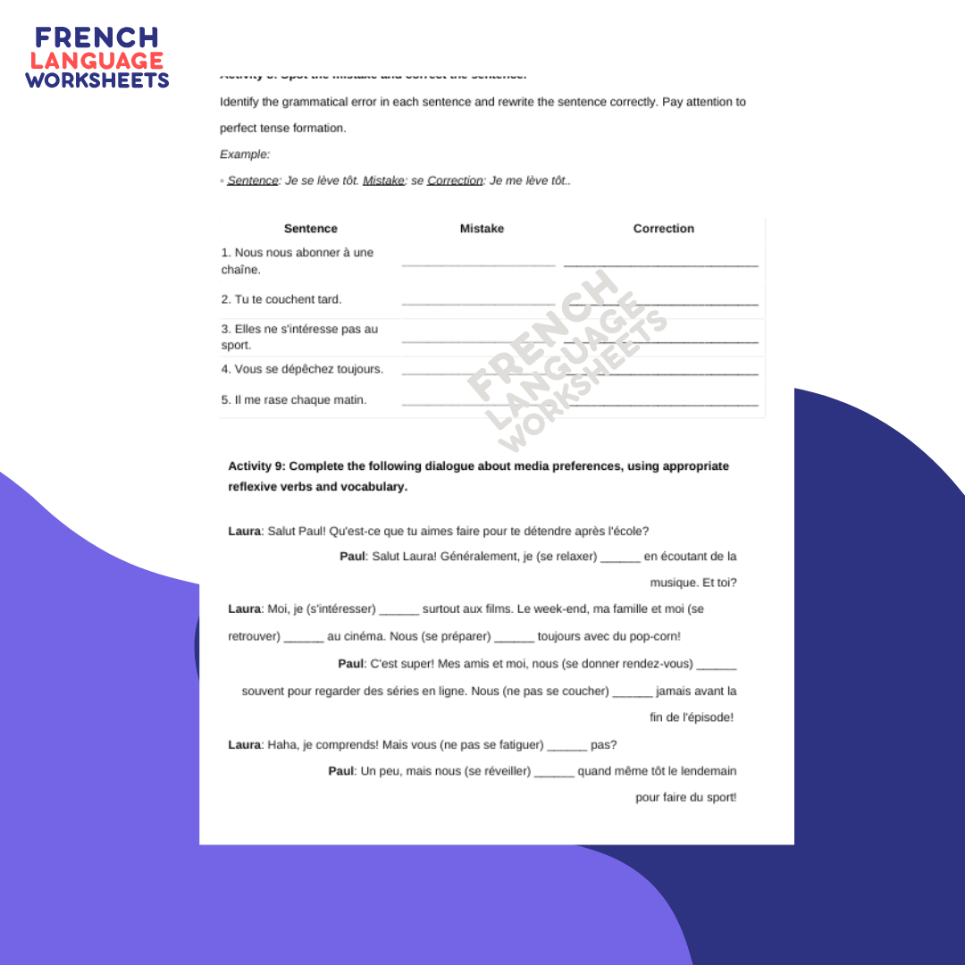 Télé, cinéma, musique! - GCSE French Worksheet (AQA Theme 2)