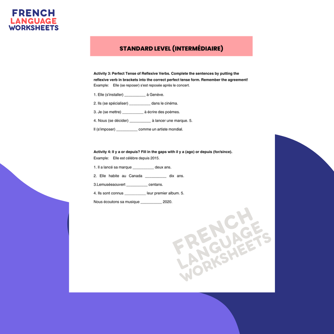 Des francophones célèbres - GCSE French Worksheet (AQA Theme 2)
