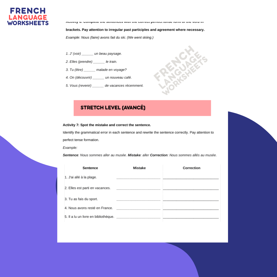 En voyage! - GCSE French Worksheet (AQA Theme 2)