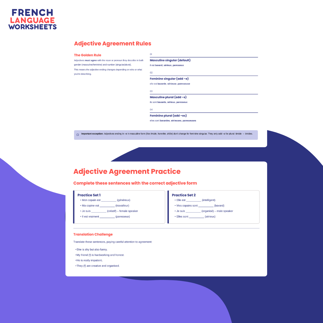 Ma Personnalité – Teaching Resource (AQA Theme 1)