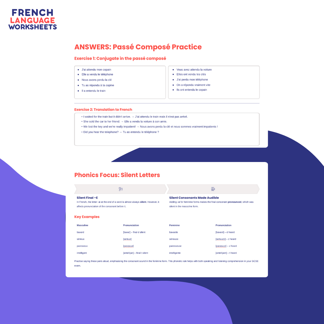 Ma Personnalité – Teaching Resource (AQA Theme 1)
