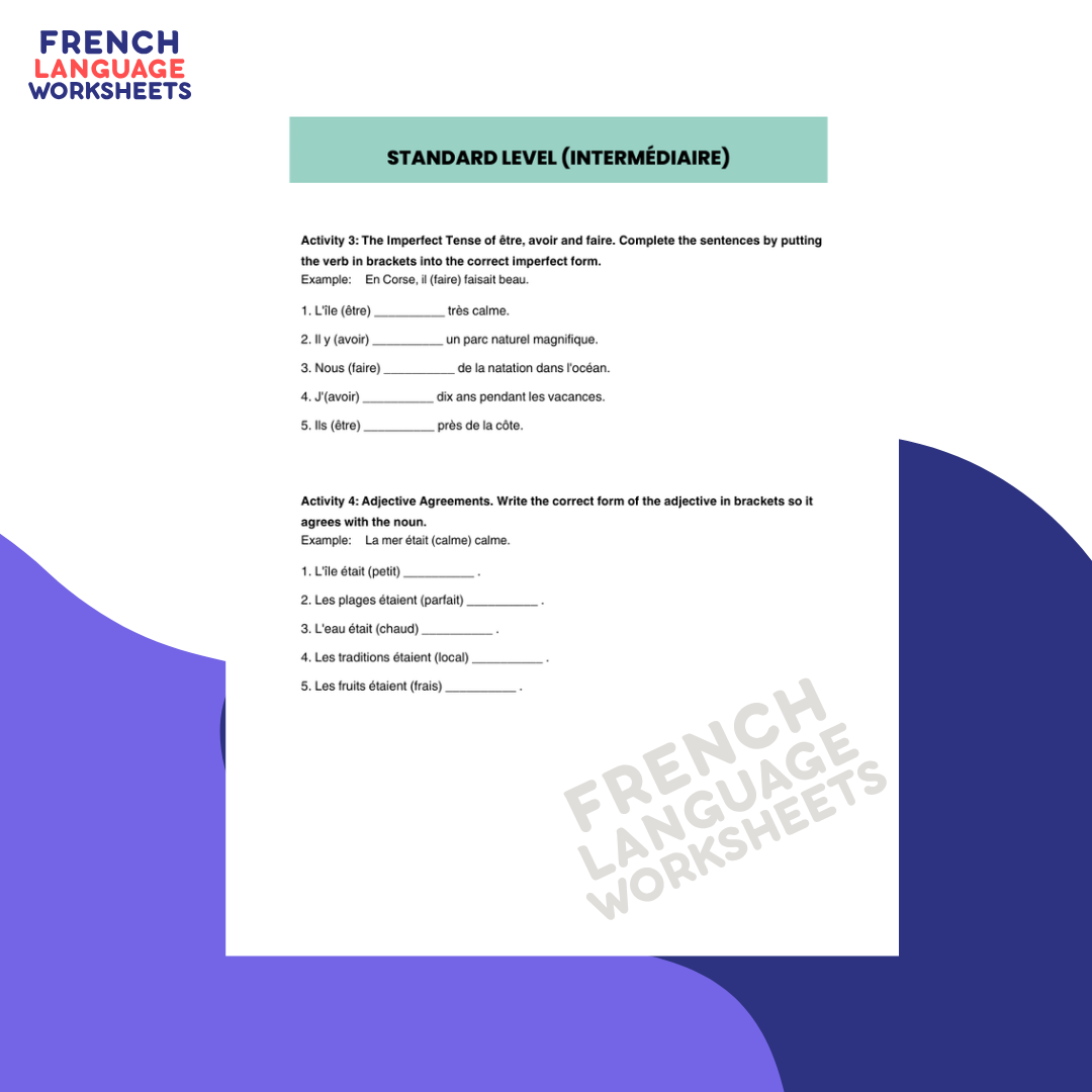 Les îles francophones - GCSE French Worksheet (AQA Theme 3)