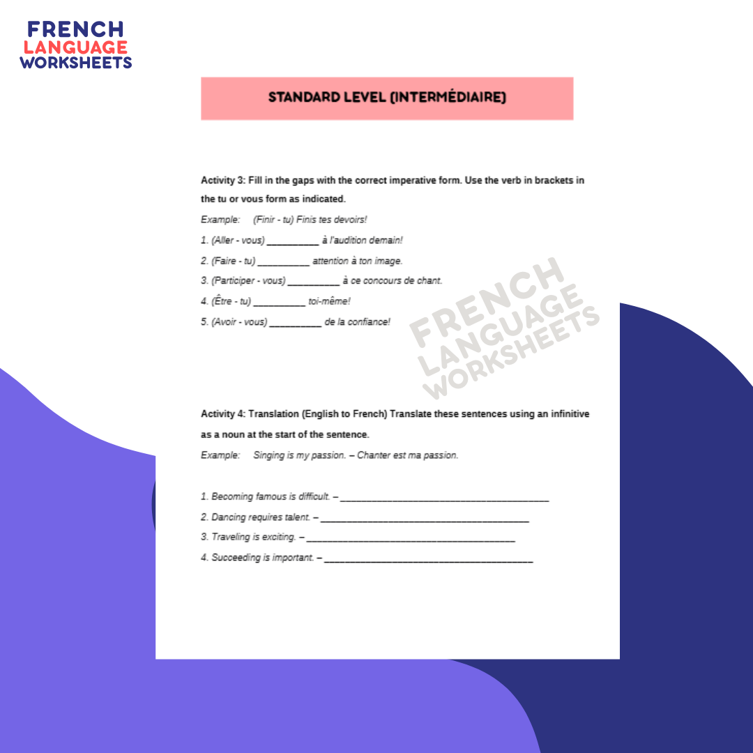 Vous voulez être célèbre? - GCSE French Worksheet (AQA Theme 2)